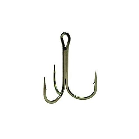 Mustad Ultrapoint Kvd Elite Triple Grip Treble Hook Size 6, Needle Point, Round Bend, Ringed Eye, Black Nic 6PK TR58NP-BN-6-6U